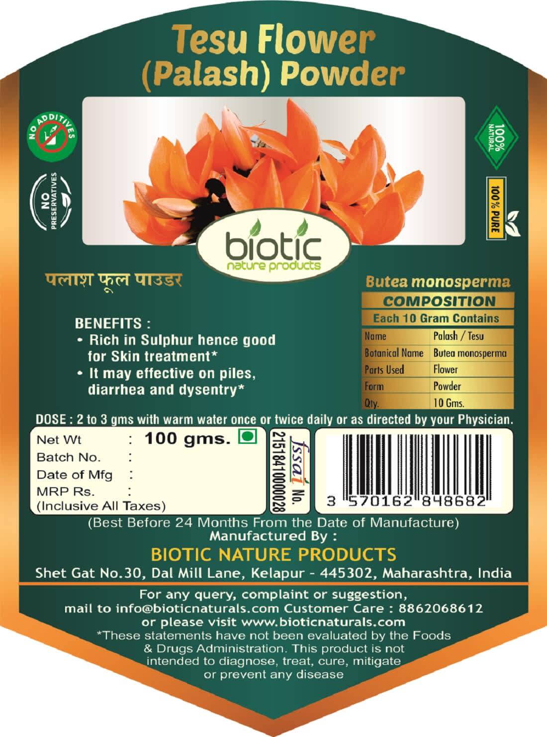 Buy Biotic Palash Flower Powder Online  Herbs for swelling sprains joint  pains  Herbs for menstrual cramps