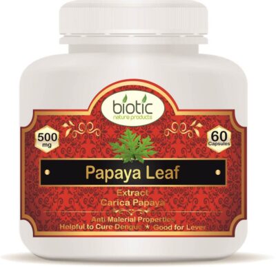 Papaya Extract Capsules - Herbal capsules for dengue malaria antimalarial