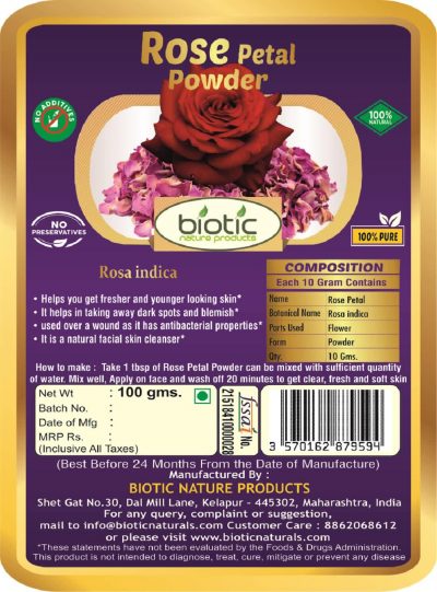 Rosa Gallica officinalis Powder -Rose petals powder for skin whitening, Rose petals powder skin care hair care