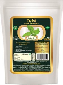 Tulsi Leaf powder - Herbal powder for depression anxiety mental stress and for brain disorder memory booster and for cough cold bronchitis