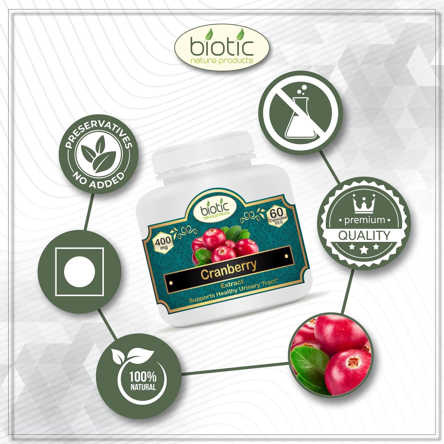 Buy Best Cranberry Capsules - Cranberry Extract Capsules - Cranberry Fruit Extract - UTI Capsule - Cranberry Capsules for UTI - Image 3