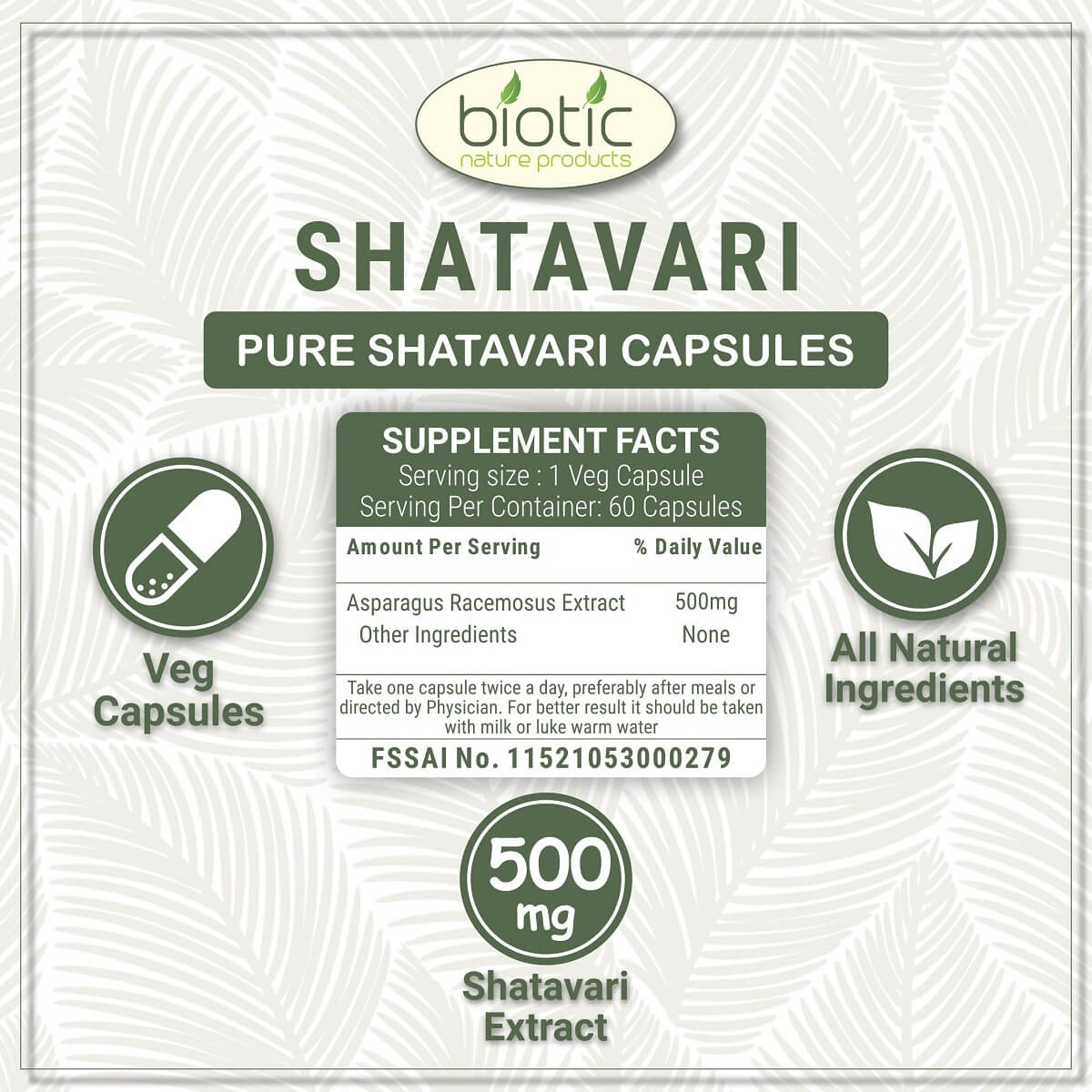 Shatavari Extract Capsules (Asparagus Racemosus) शतावरी कैप्सूल्स - Image 4