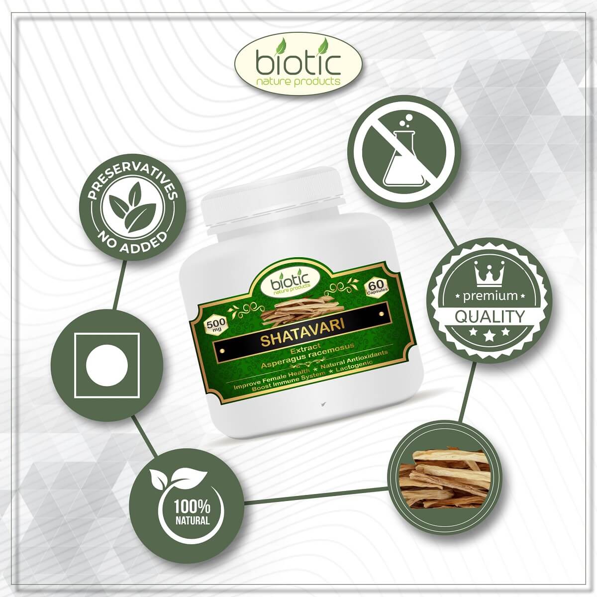 Shatavari Extract Capsules (Asparagus Racemosus) शतावरी कैप्सूल्स - Image 3