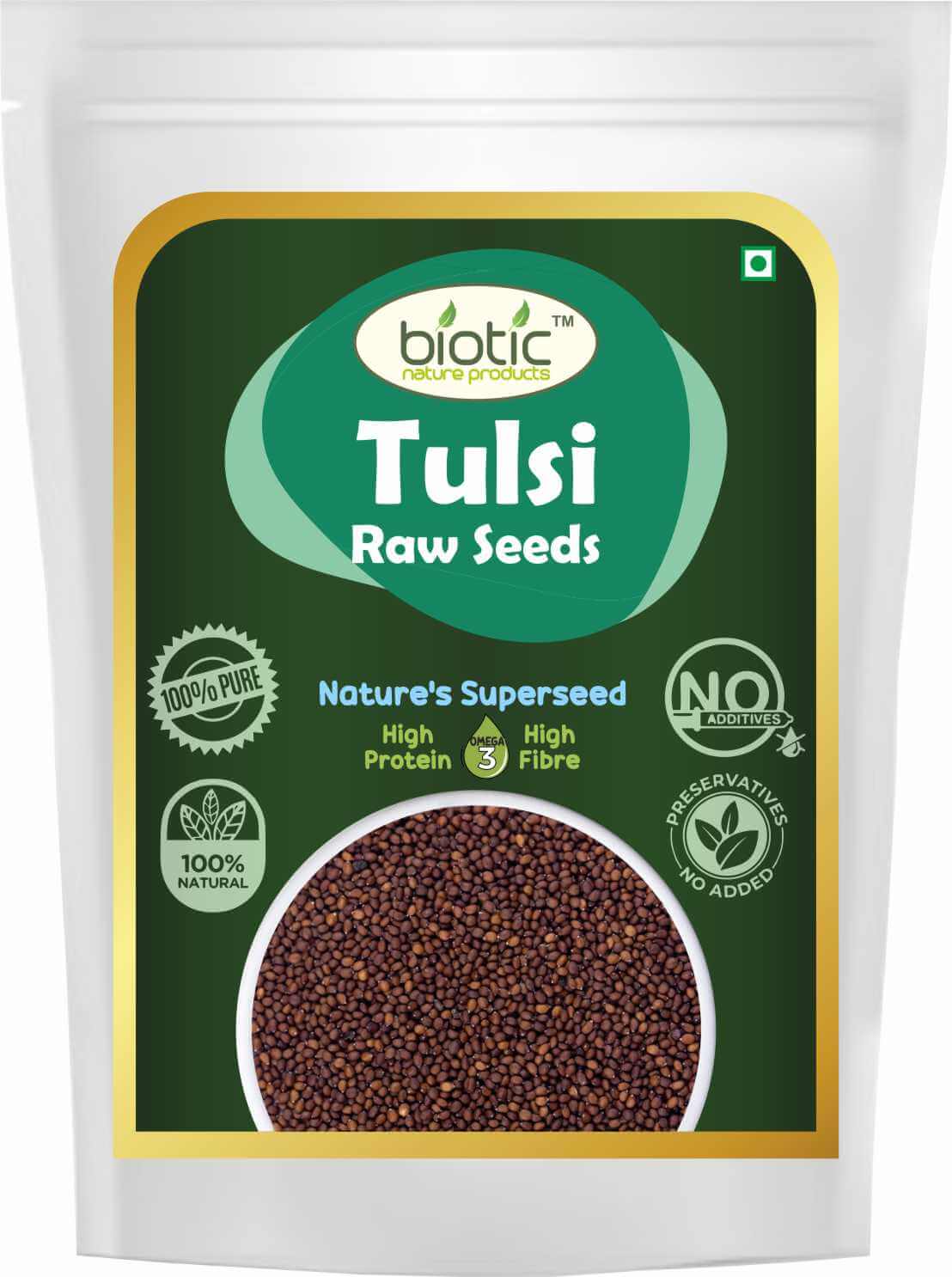 Raw Tulsi Seeds - Basil Seed - Sabja Seed