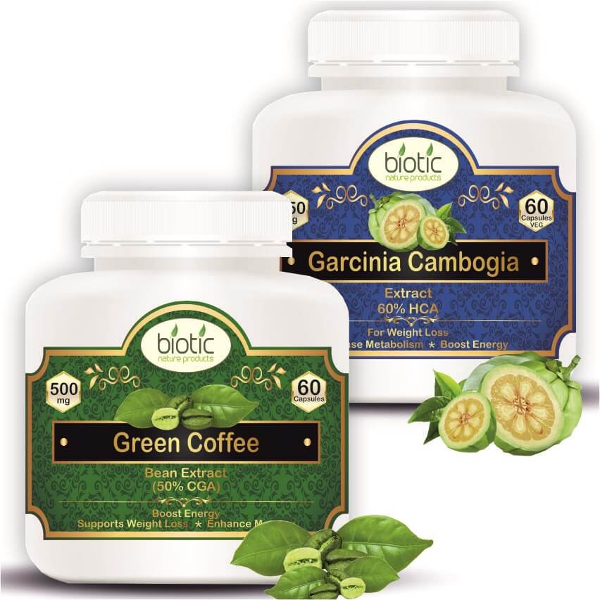 Green Coffee Bean Capsules and Garcinia Cambogia Capsules for Weight Loss Extract - 120 Nos.
